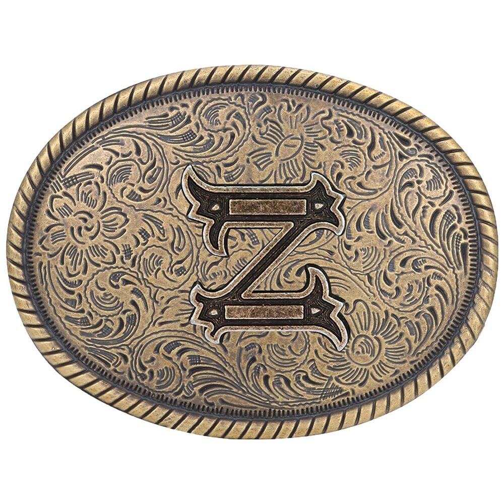 4620 Western Belt Buckle - Initial Letter ABCDJRM to Z Cowboy Belt Buckles